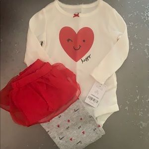 NWT Girl Valentines Outfit